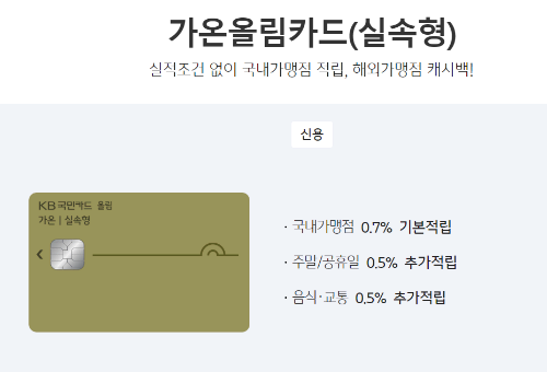 국세납부 추천 카드