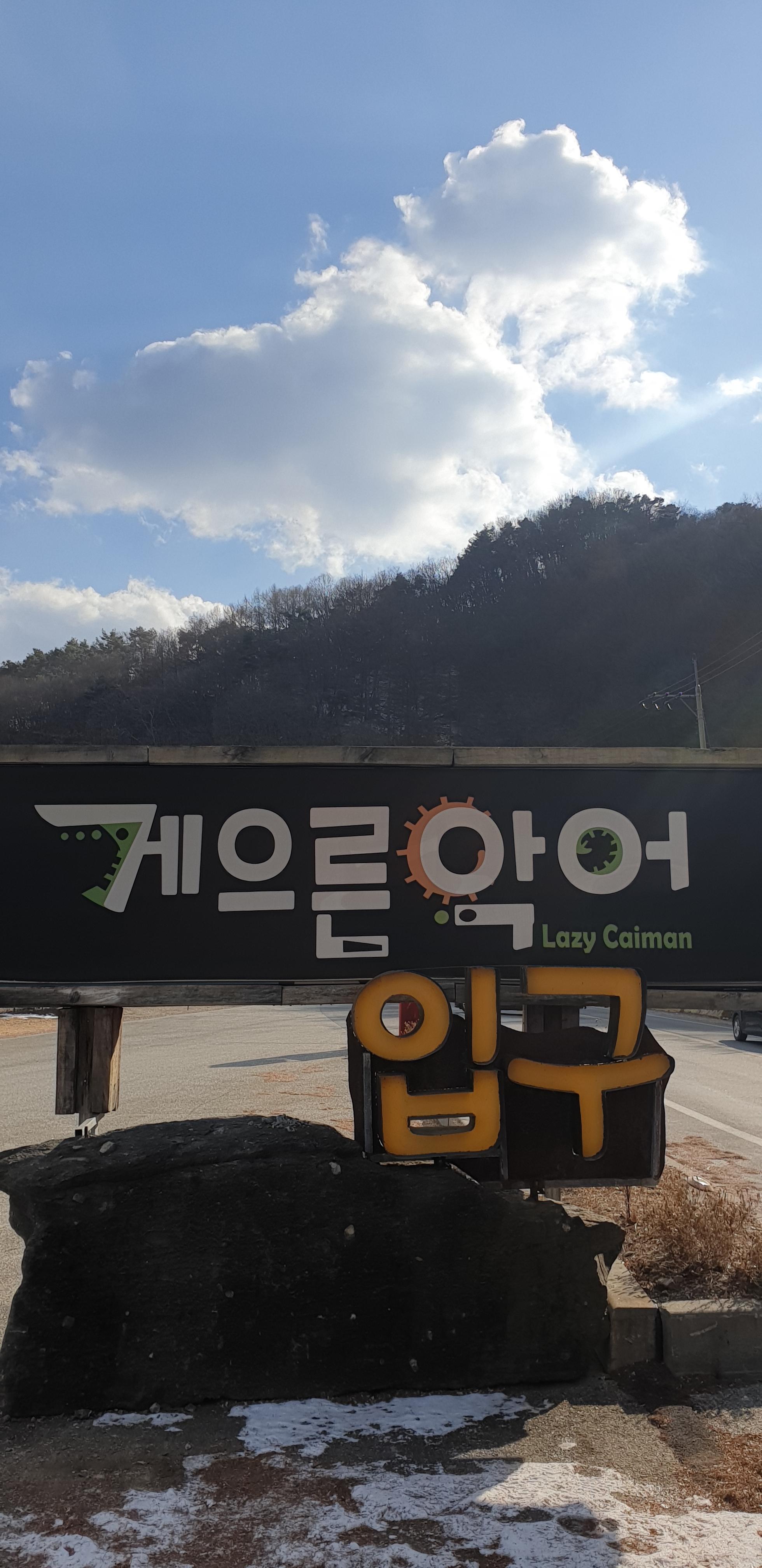  악어봉에서 바라본 충주호 악어떼  모습