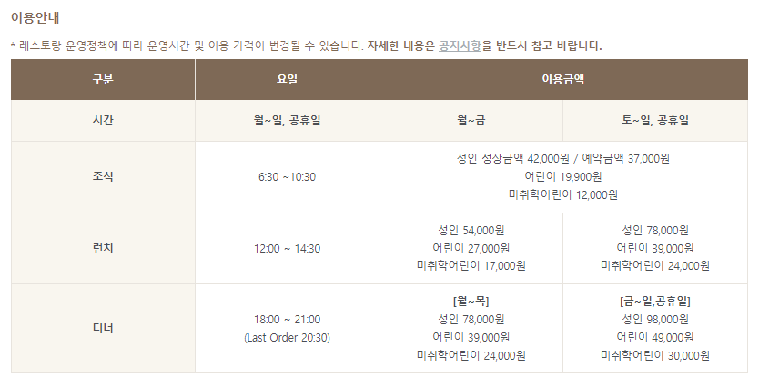 네스트호텔 플라츠 이용 시간