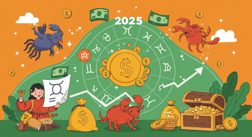 얻으세요! 2025 재물운 폭발 별자리 TOP 3 – 당신의 행운 숫자는