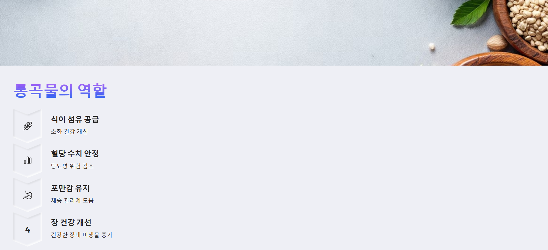 통곡물의 역할