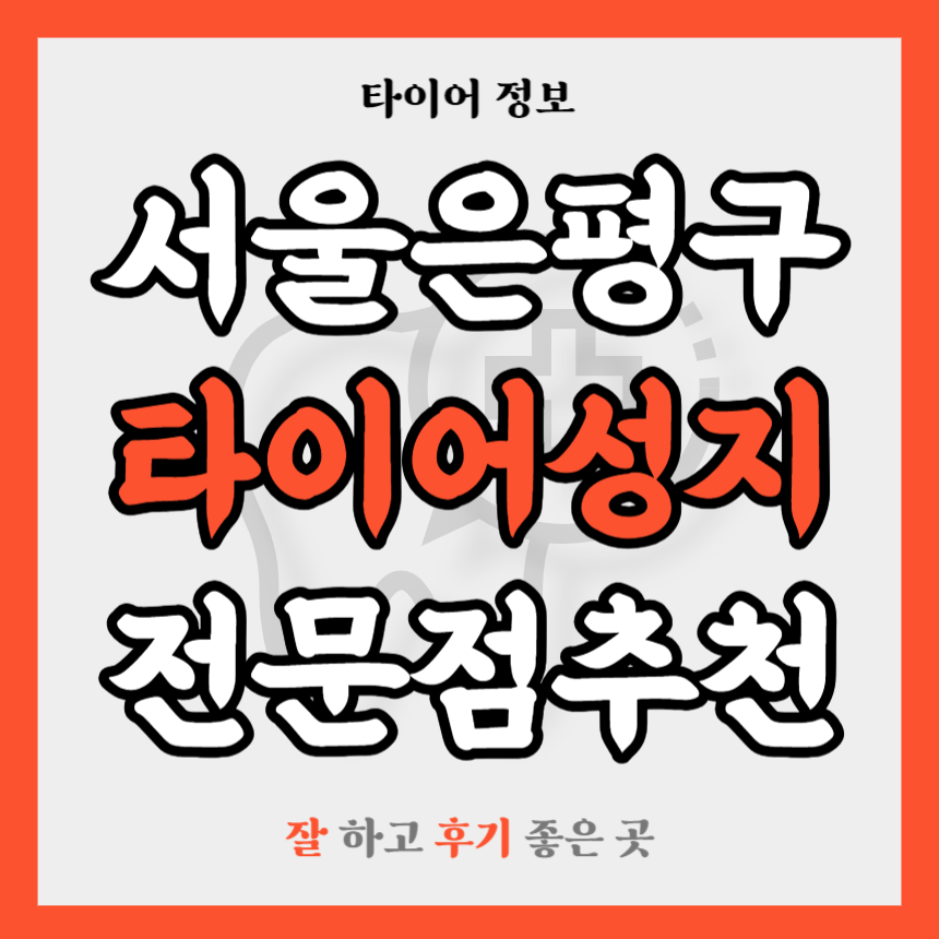 서울 은평구 타이어 전문점 추천