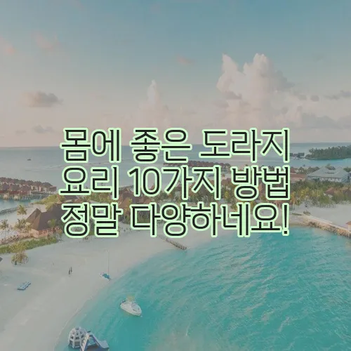 몸에 좋은 도라지 요리 10가지 방법 정말 다양하네요!