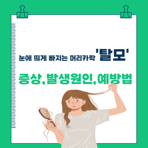  눈에띄게 빠지는 머리카락 탈모일까? 증상 및 발생원인과 예방법