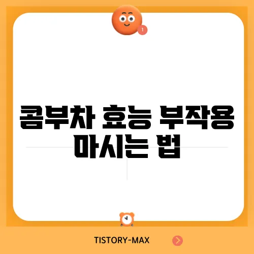 콤부차 효능 부작용 마시는 법