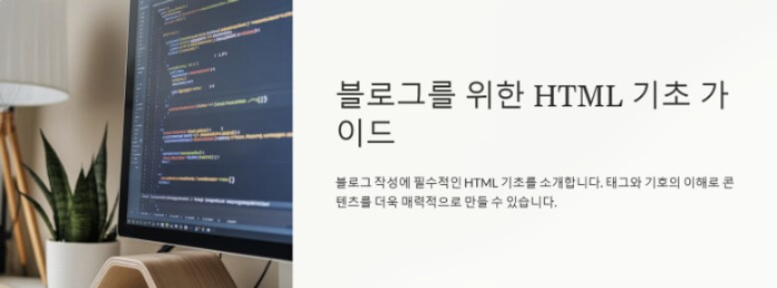 블로그를 위한 html 기초 가이드 이미지