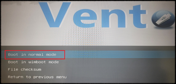 Ventoy 모드 메뉴