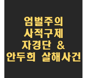  엄벌주의, 사적구제, 자경단 그리고 안두희 살해사건