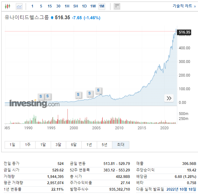 Unitedhealth Group(유나이티드 헬스 그룹)UNH 주가