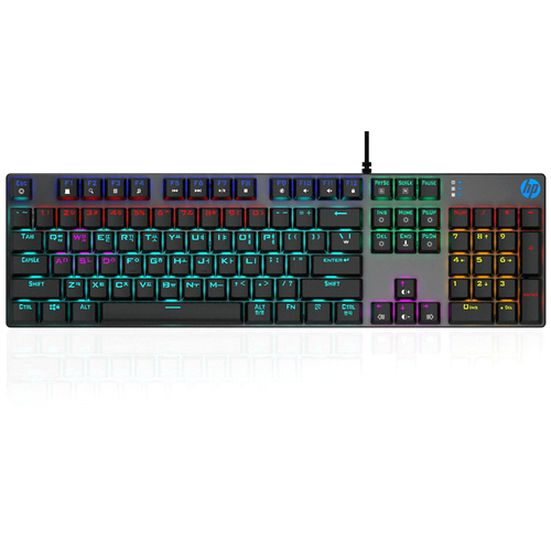  할인정보 HP 게이밍 기계식 유선 키보드, GK400F(갈축), 혼합색상