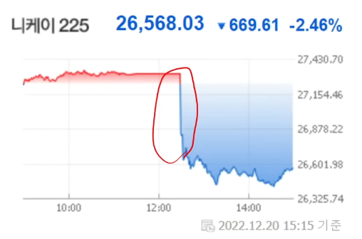 일본 금리인상, 0.5%까지 올라간다니 - 니케이지수 급락 일본 금리인상, 0.5%까지 올라간다니 - 니케이지수 급락