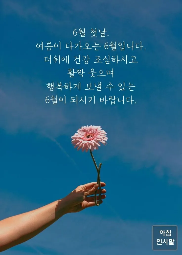 6월 인사말 모음 상황별 이미지 일러스트_1