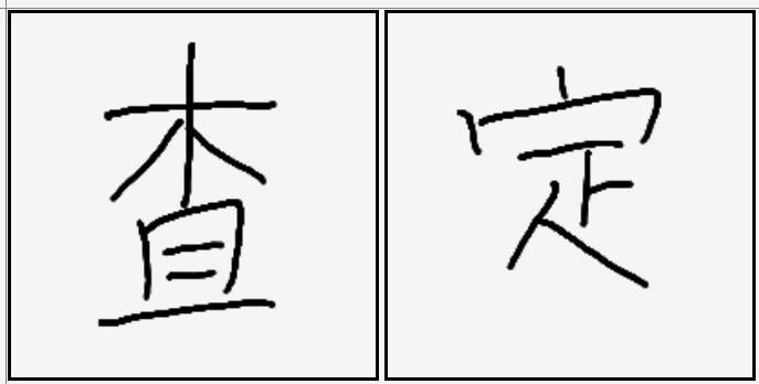 사정 한자 査定 (조사할사 정할정) 1