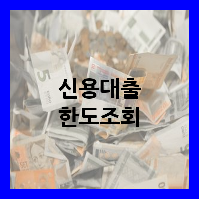 신용대출 한도조회