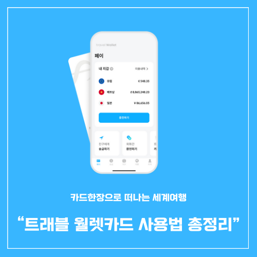  트래블 월렛 카드 [신청 사용법 수수료] 완벽 정리!