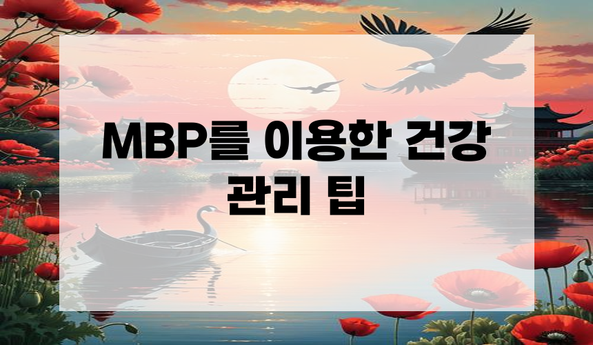 MBP를 이용한 건강 관리 팁