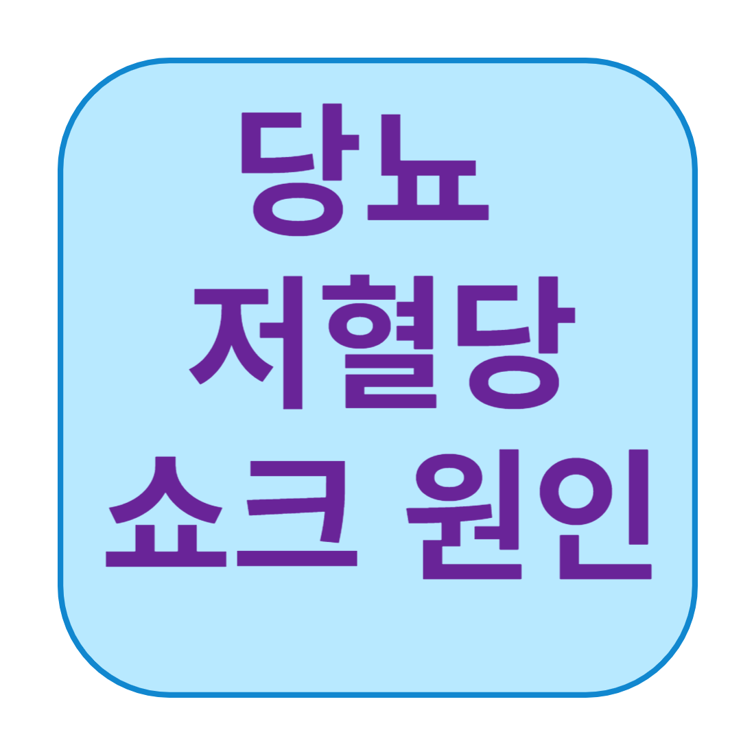 당뇨 저혈당 쇼크 원인