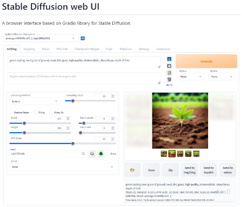 stable diffusion web UI