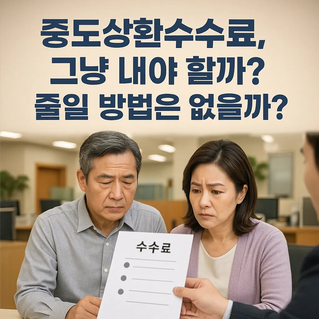 중도상환수수료, 그냥 내야 할까? 줄일 방법은 없을까?