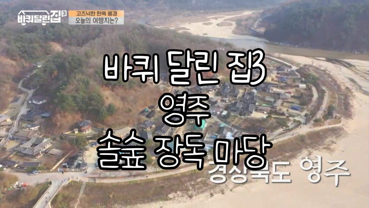  tvN <바퀴달린 집3> 11회 경상북도 영주 "무섬마을", "효마루전통한과", "만포농산(무량수)"