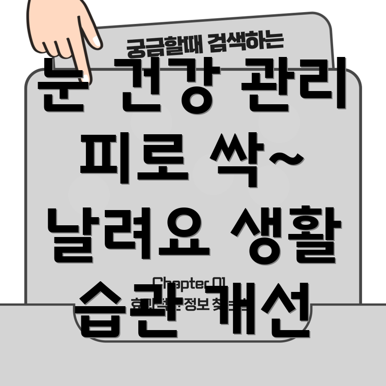 눈 피로 완화