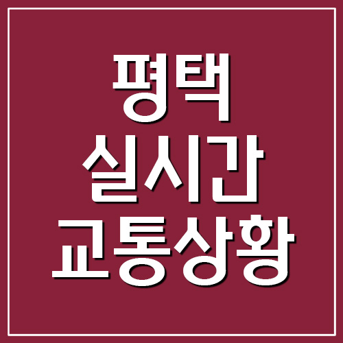  평택 실시간 교통상황 및 CCTV 영상 정보
