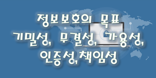  [정보보안 일반] 정보보호의 목표 - 기밀성, 무결성, 가용성, 인증성, 책임추적성