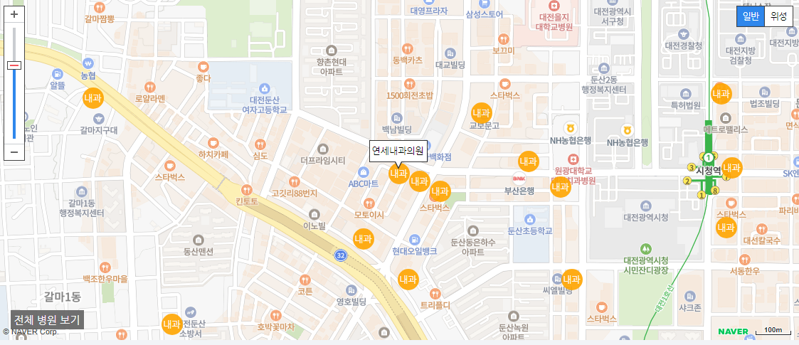 대전광역시 일요일 진료 내과 병원 연세내과의원