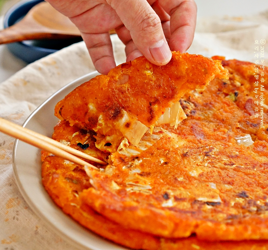 베이컨 김치전 파전 바삭바삭 만들기 팁 김치전 바삭바삭 만드는 법, 맛있는 7