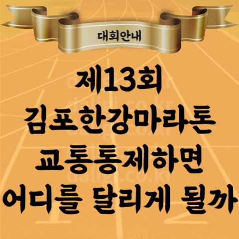 제12회 김포 한강마라톤 코스 참가비 교통 통제 작년만큼 기대 많이 받을까