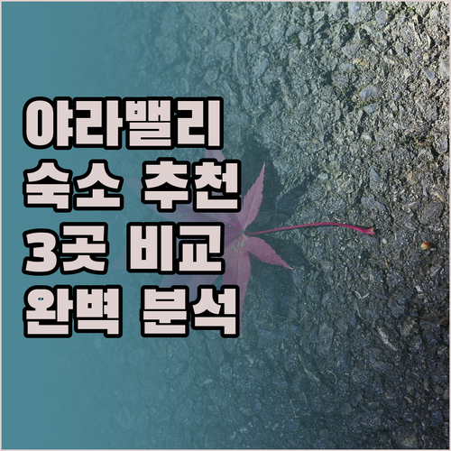야라밸리 숙소 추천 발고니 에스테이트