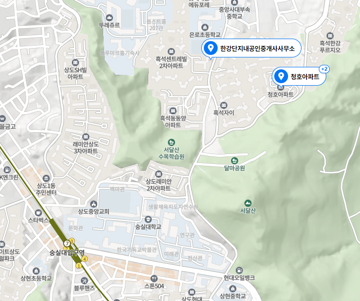 청호 아파트 지도