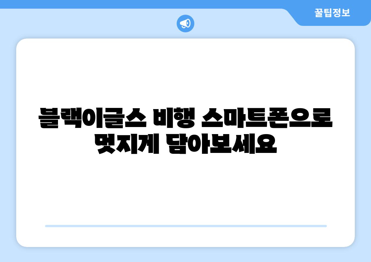 블랙이글스 비행 스마트폰으로 멋지게 담아보세요