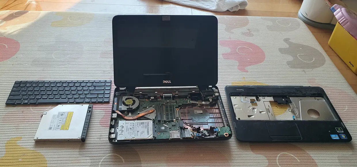 DELL INSPIRON 14 3420 구형 노트북 상판과 CD롬 분해