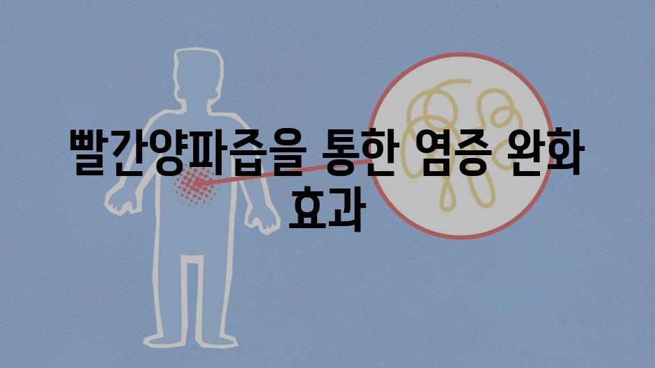 빨간양파즙을 통한 염증 완화 효과