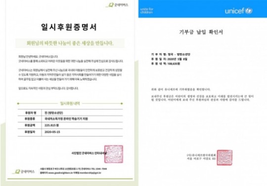  방탄소년단 진, 베스트아이돌 첫 번째 'BEST기부돌'로 등극