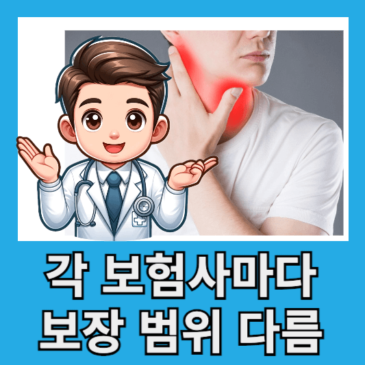 각 보험사 마다 보장 범위가 다름