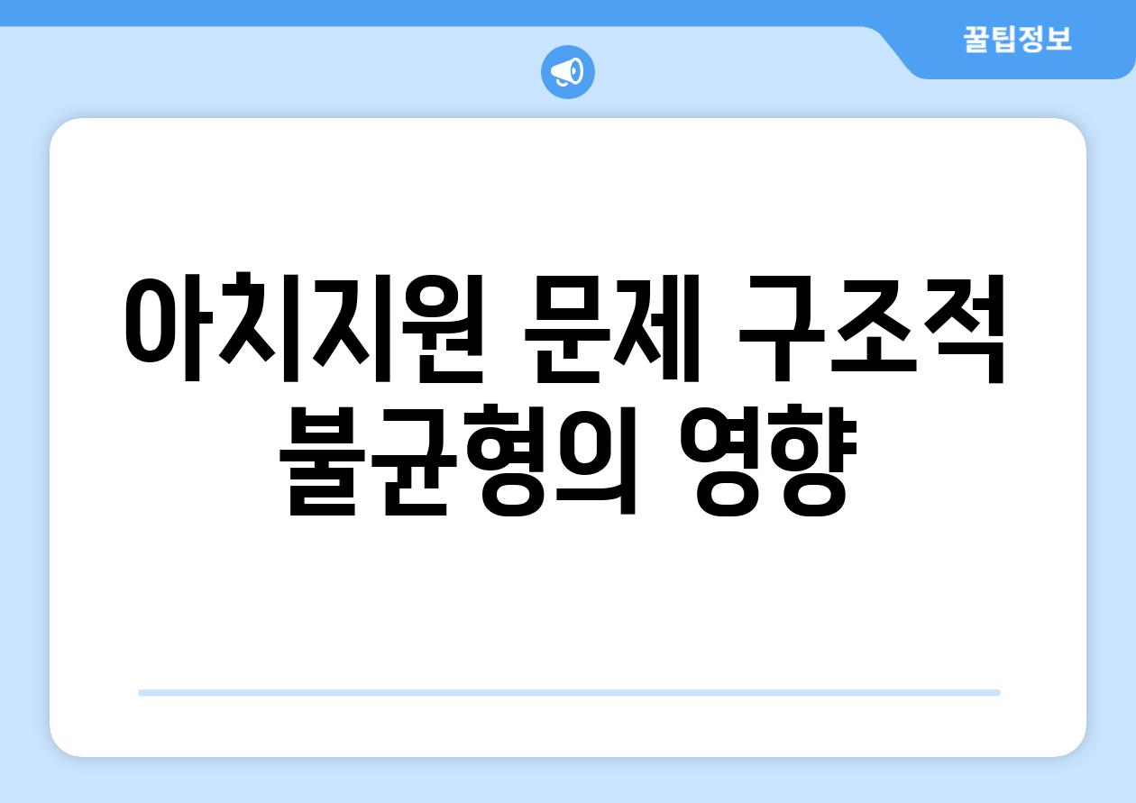 아치지원 문제 구조적 불균형의 영향