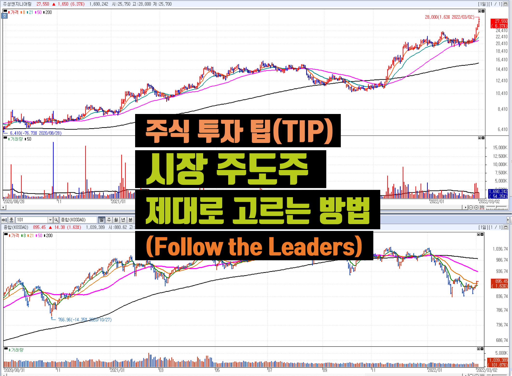  [주식차트 보는 법] 승률 높은 시장 주도주 찾는 방법 (Follow the Leaders)