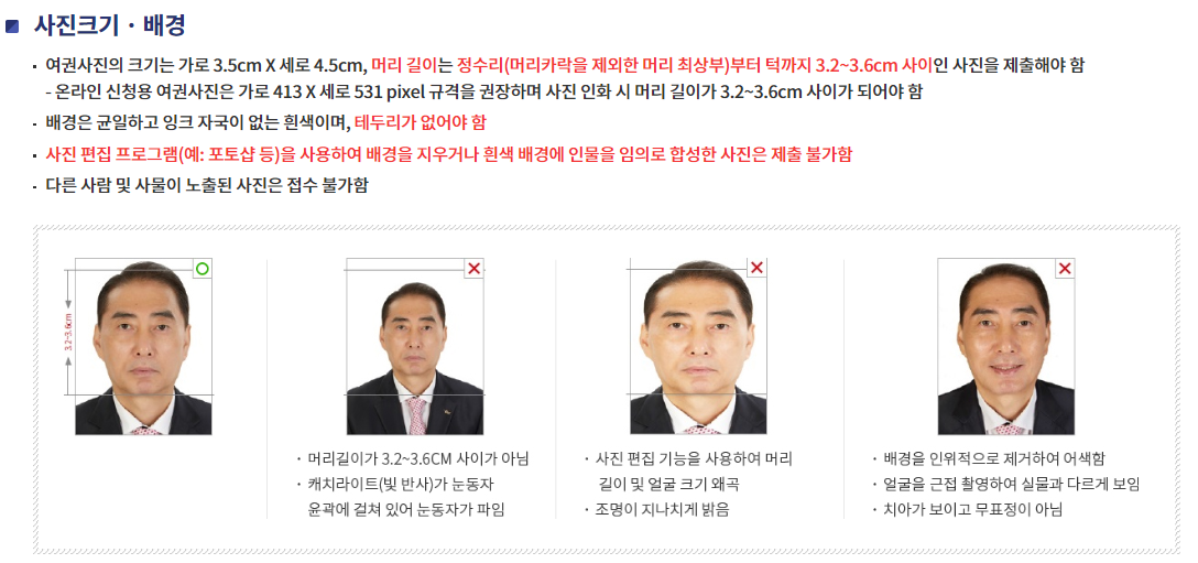 여권 사진 규정5