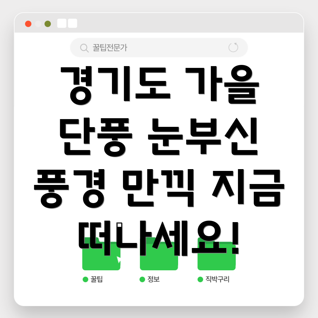 경기도 가을 단풍 여행