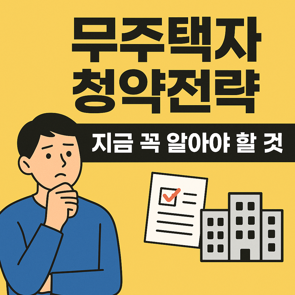 무주택자 청약 전략, 지금 꼭 알아야 할 핵심 포인트