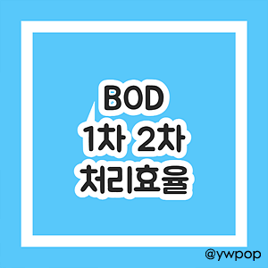 BOD 1차 2차 처리효율