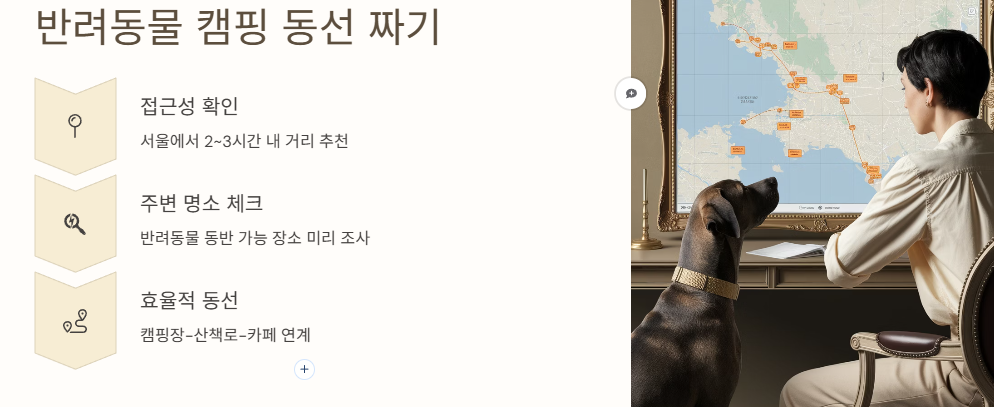반려동물 캠핑 동선 짜기