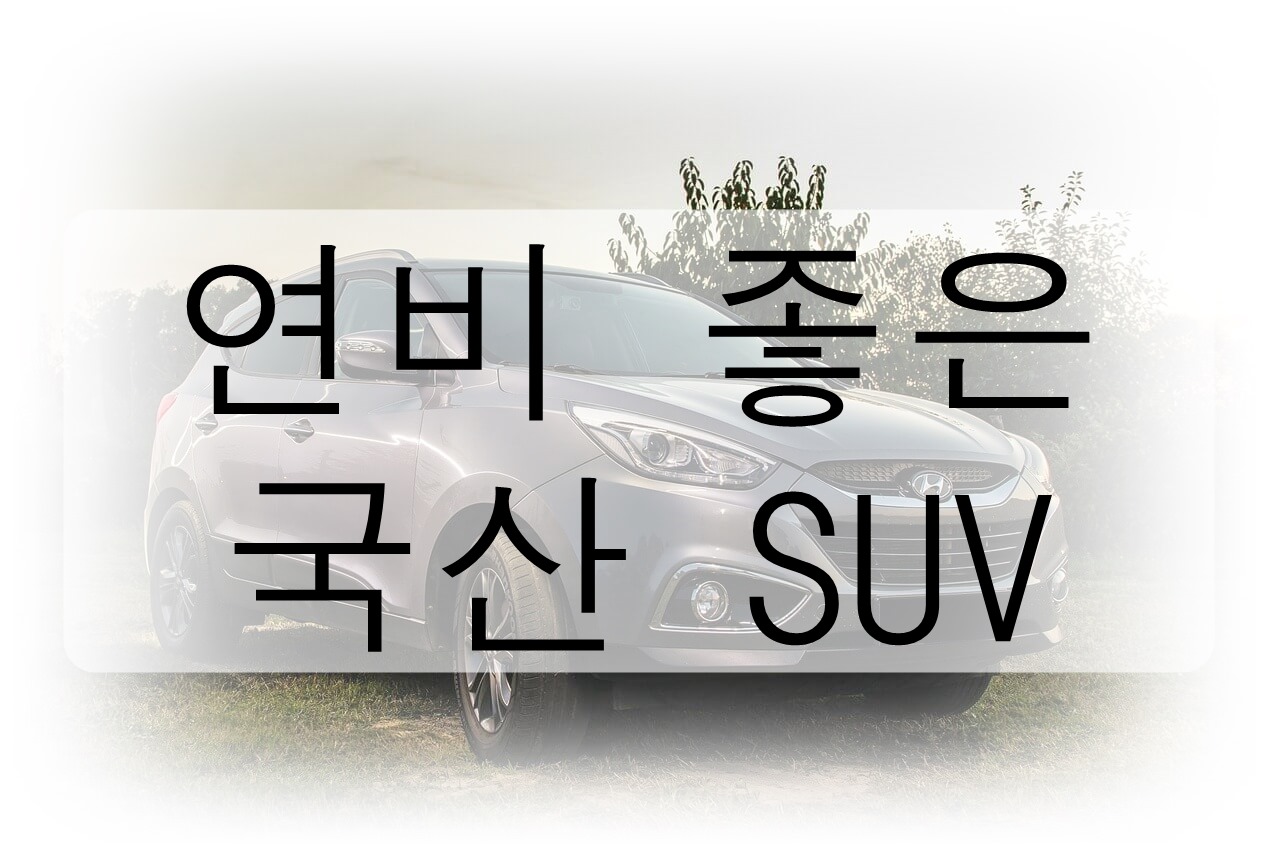  국산 SUV 연비 좋은 차량을 알아보자!