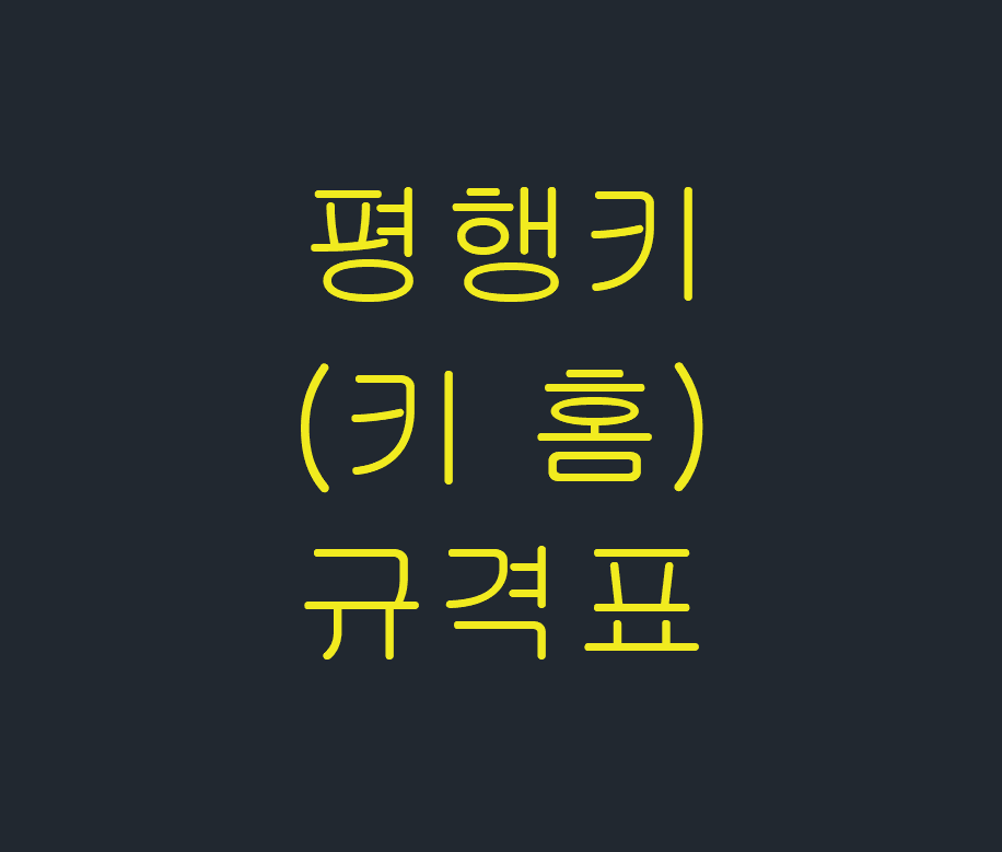  평행키(키 홈) 규격