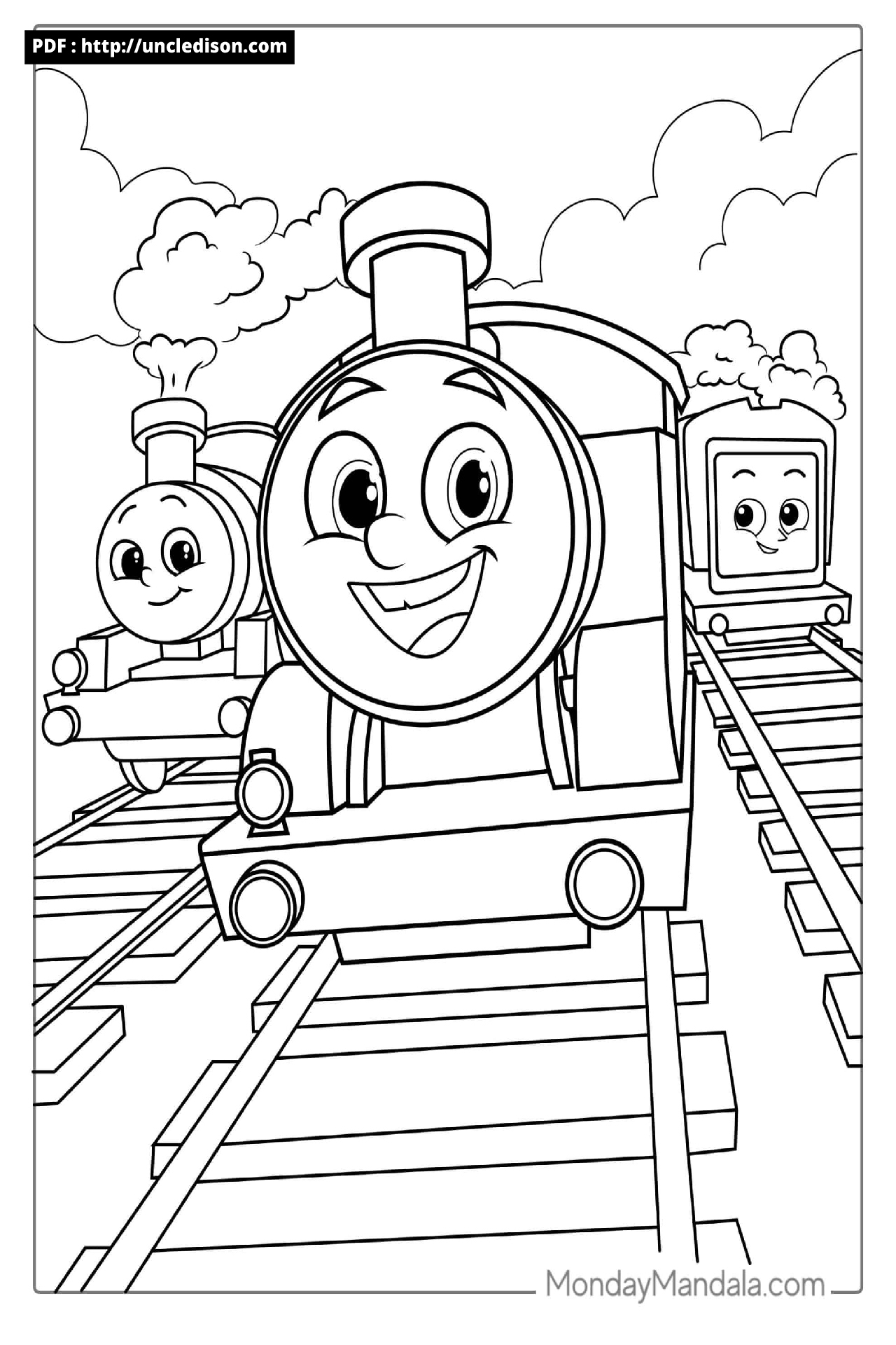 토마스와 친구들 색칠공부 무료도안 Thomas &amp; Friends coloring page