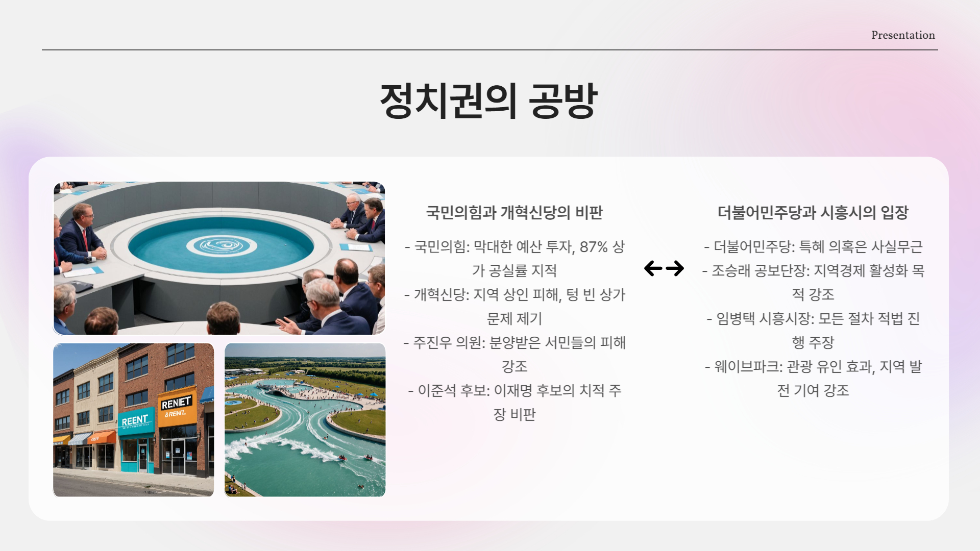 정치권의 공방