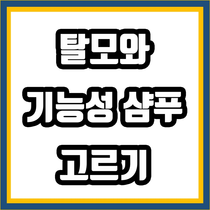  탈모와 기능성 샴푸