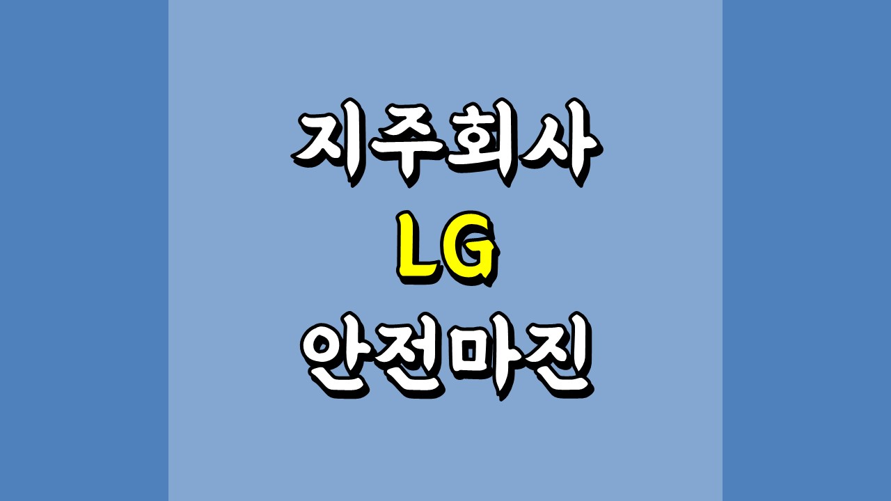 LG - 주가 안전마진, 지주회사